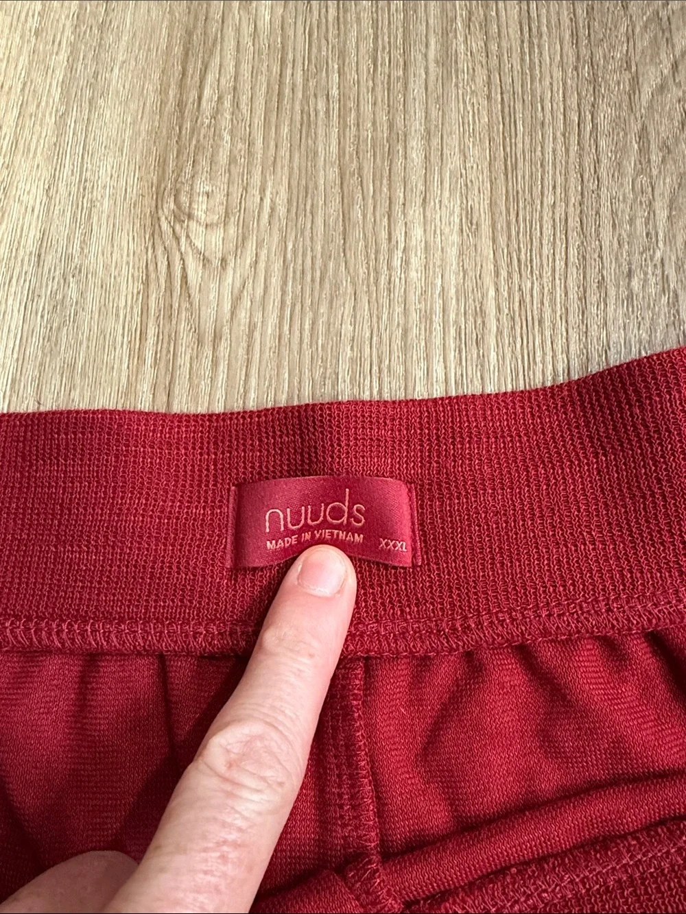 Nuuds Dark Red Resort Shorts Drawstring Cotton Stretch Loungewear 3X or XXXL